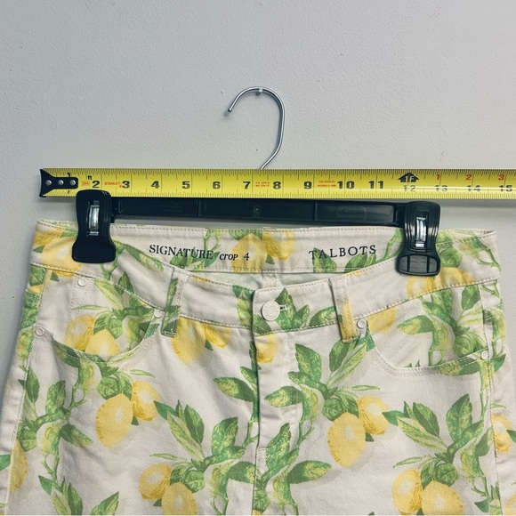 Talbots Signature Crop Size 4 Lemon Print - Picture 5 of 10